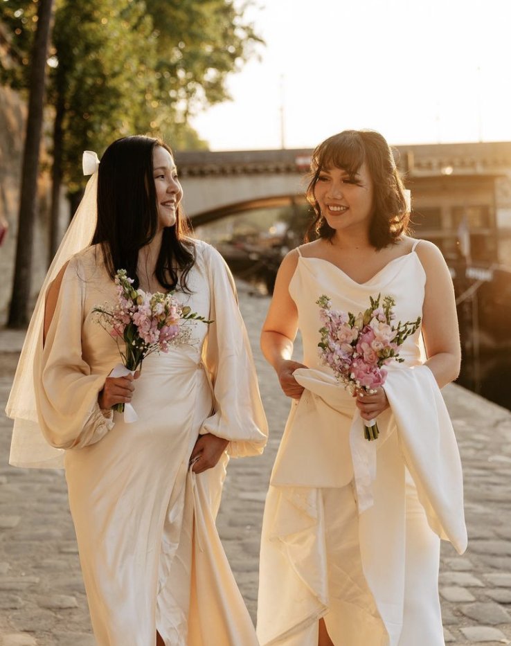 Trang and Wei-En on their wedding day
