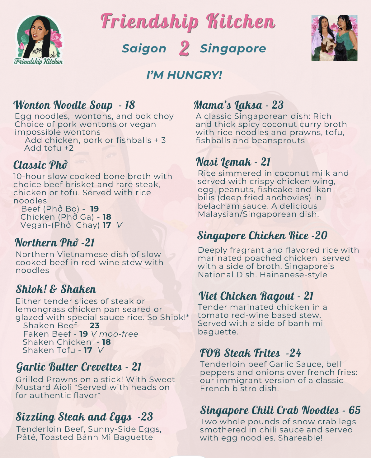 NW Thurman printed menu, page 2